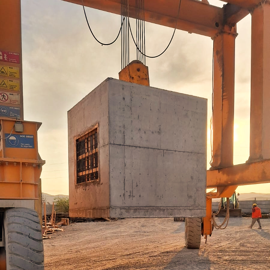 Instalación y montaje de piezas prefabricadas de hormigón en obra