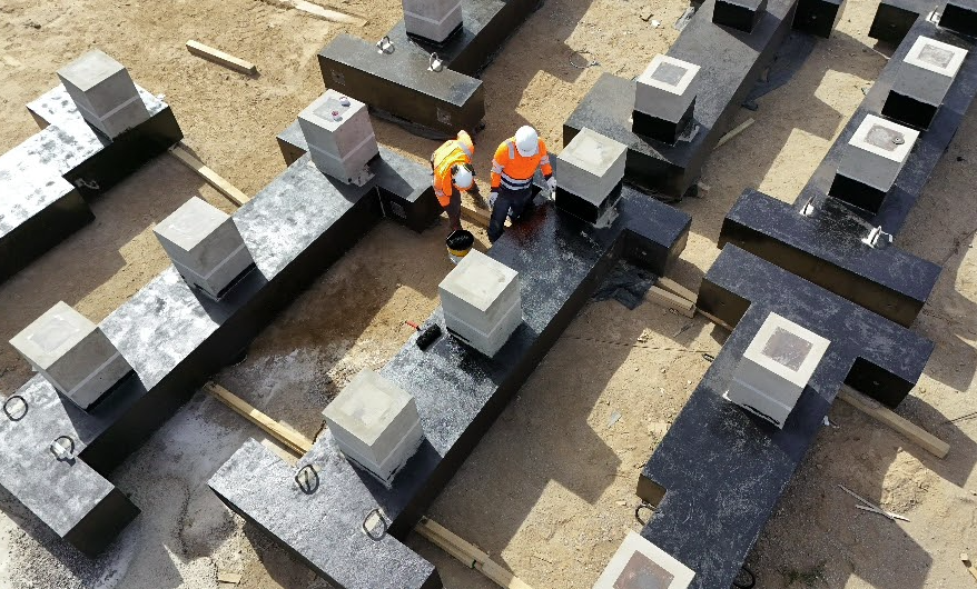 Constructora utilizando hormigón prefabricado e impresión 3D