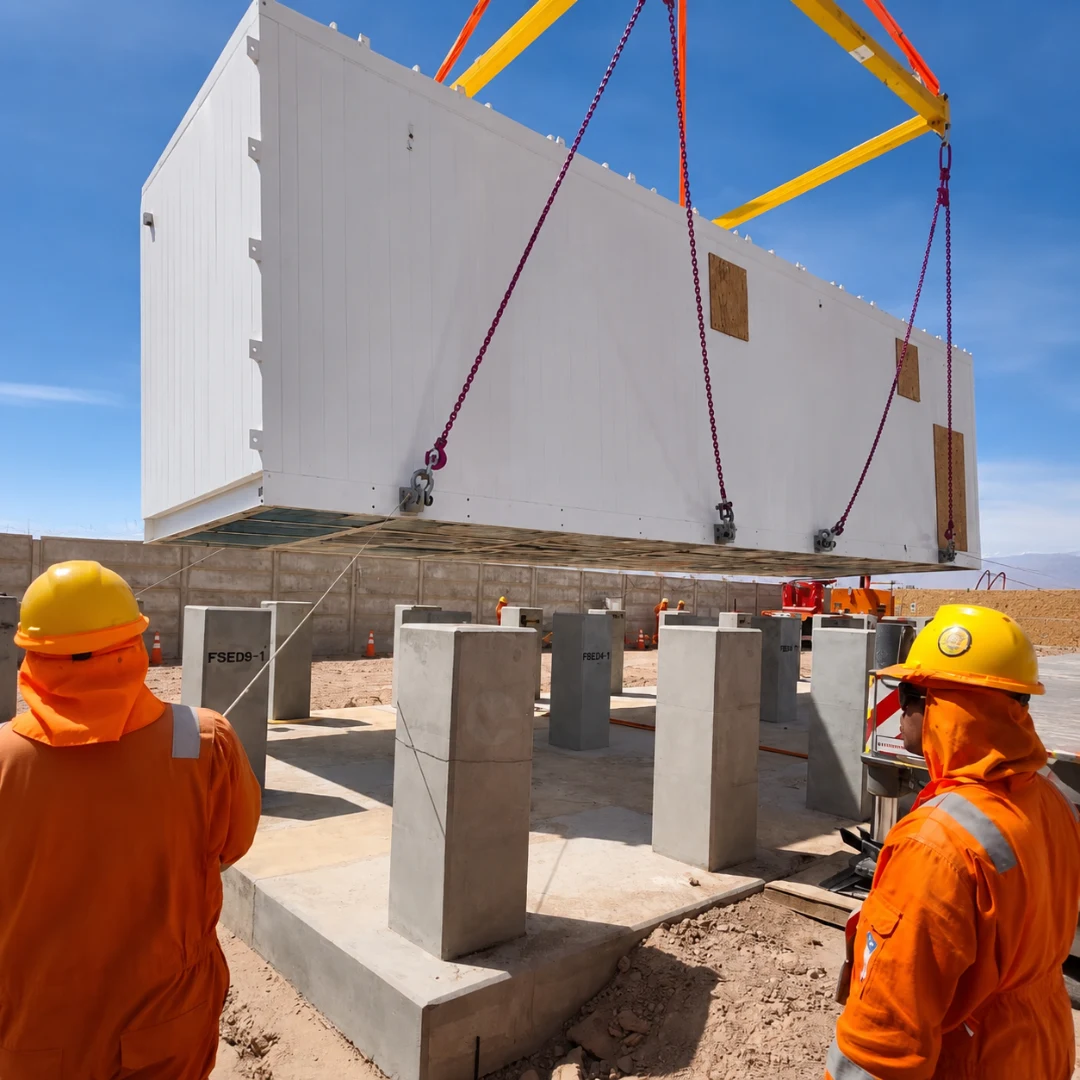 Fundaciones y canaletas — BESS Atacama
